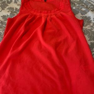 Women's Coral Sleeveless Top